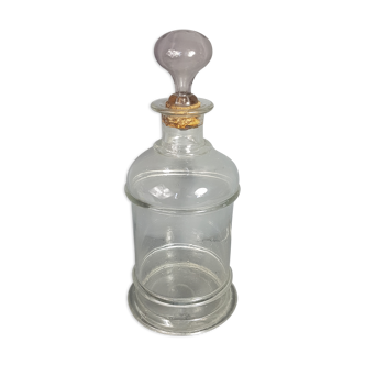 Old bottle of 19th century blown glass