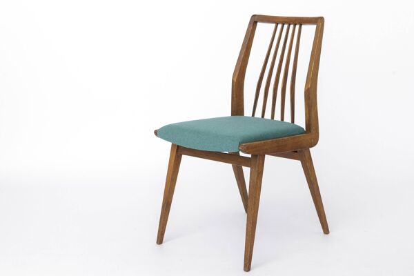 Ensemble de 4 chaises de salle à manger Casala, Allemagne années 1960, chaises en hêtre de style mid-century.