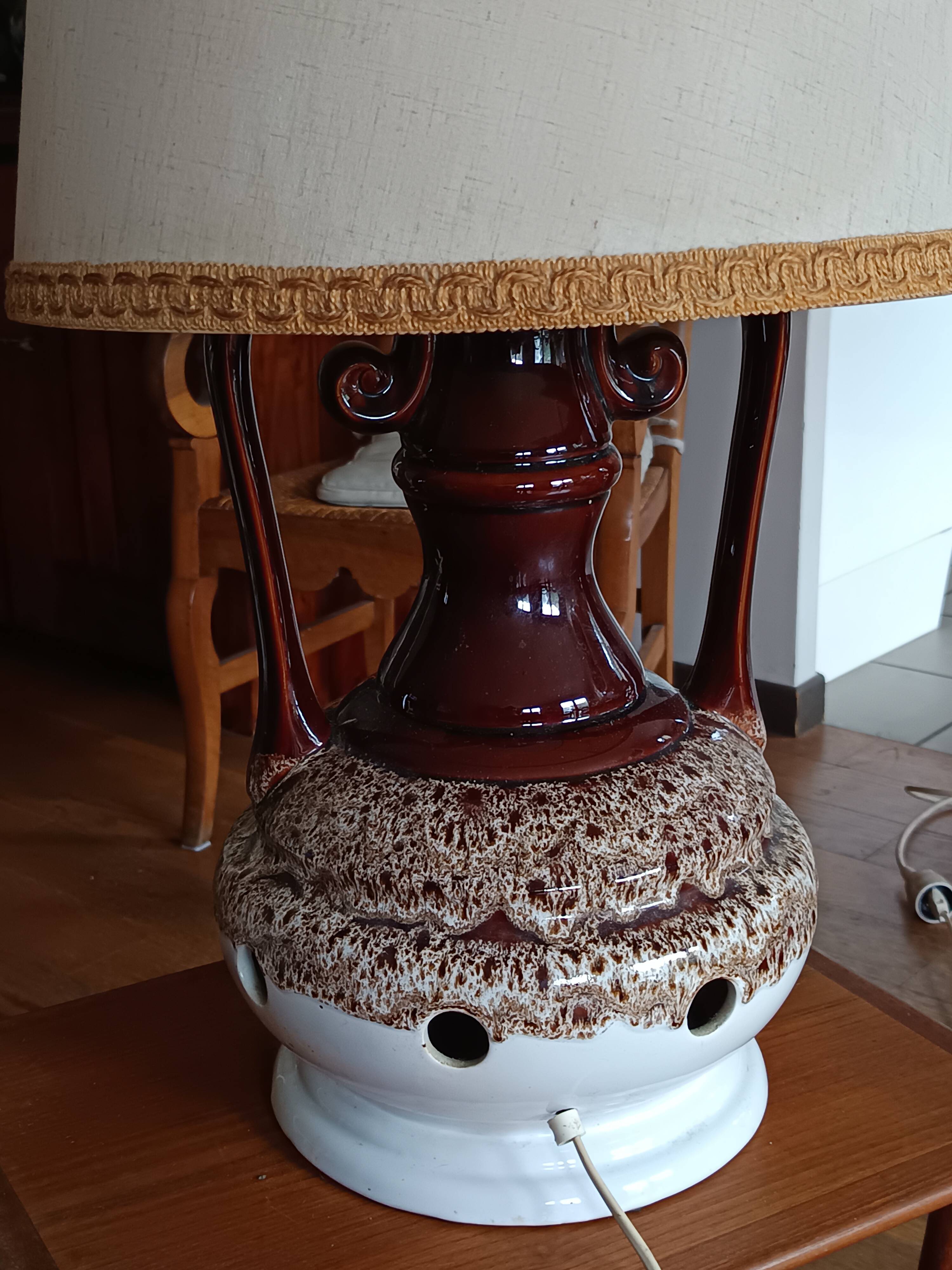 70s ceramic lamp