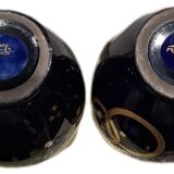 Duo de vase tulipe Gustave ASCH, bleu de Tours