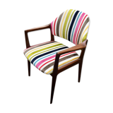 Scandinavian chair in solid teak with Nobilis fabric