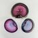 Set of 3 Murano Sommerso pink glass bowls, 1970s