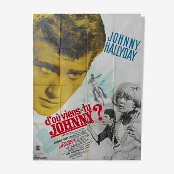 D'ou viens tu Johnny affiche originale 1963 modèle B Hallyday Sylvie Vartan 120x160 cm