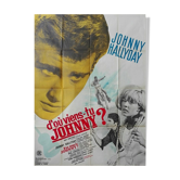 From where you come you Johnny original poster 1963 model B Hallyday Sylvie Vartan 120x160 cm