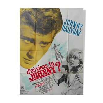 D'ou viens tu Johnny affiche originale 1963 modèle B Hallyday Sylvie Vartan 120x160 cm