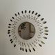 Large metal sun mirror 75 cm, vintage, Line Vautrin style (2)