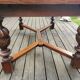 1910s Jacobean style solid oak extending drawer dining table