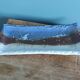 Brutalist ceramic pen holder, signed