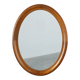 Mid century oval oak Mirror, Belgium 1950s