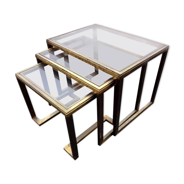 Tables gigognes en laiton