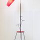 Vintage 50's rockabilly red metal table lamp