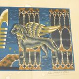 Lithograph Venezia signed J.Picart Le Doux 78cm x 57cm