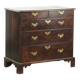 Commode en chêne anglais antique de la fin du XVIIIe siècle.