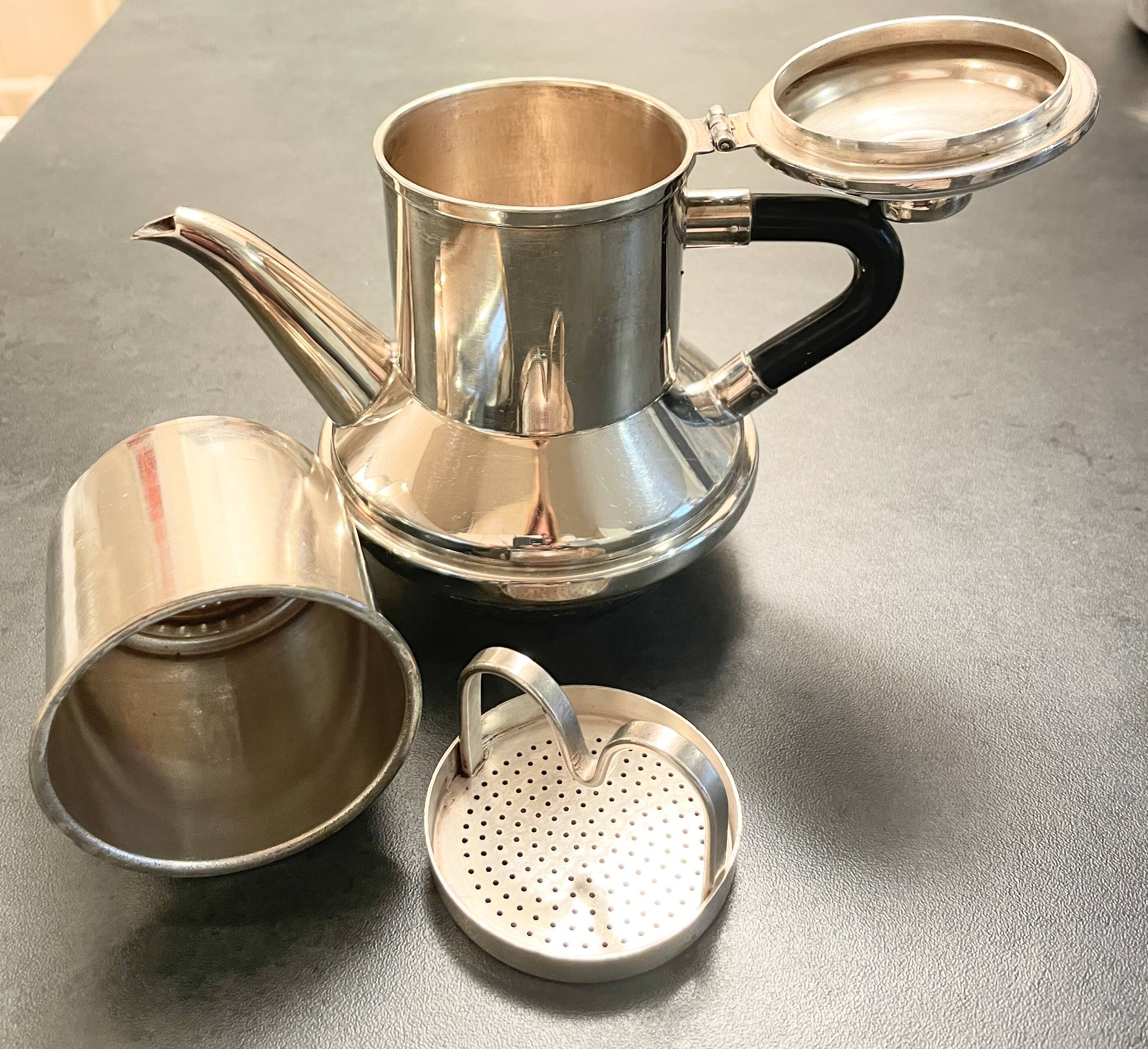 Christian Dior teapot "selfish" silver metal