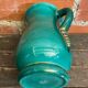 Vintage Green & Gold Ceramic ARC Vase Made in France #D777