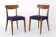 Pair of Danish Teak Chairs 1960s, Vintage Mid Century Dining Chairs