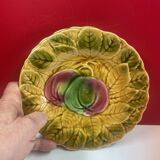 Complete service barbotine Sarreguemines dish + 12 Vintage Décor Fru plates