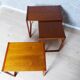 Small teak nesting tables