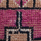 3x10 pastel pink & blue vintage rug