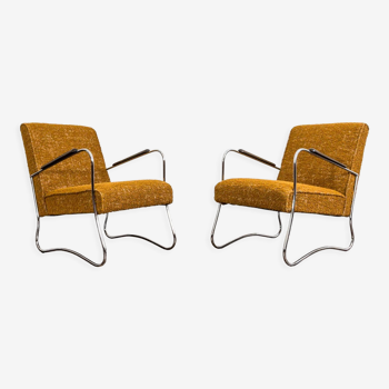 Pair of bauhaus style armchairs from Wschód Zadziele 1950's