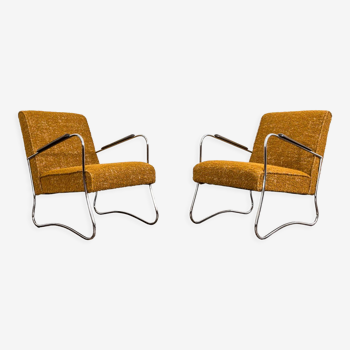 Paire de fauteuils de style bauhaus de Wschód Zadziele 1950's