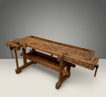 Vintage Workbench Industrial Wood Joiner’s Bench
