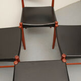 Set of 4 danish dining chairs in teak