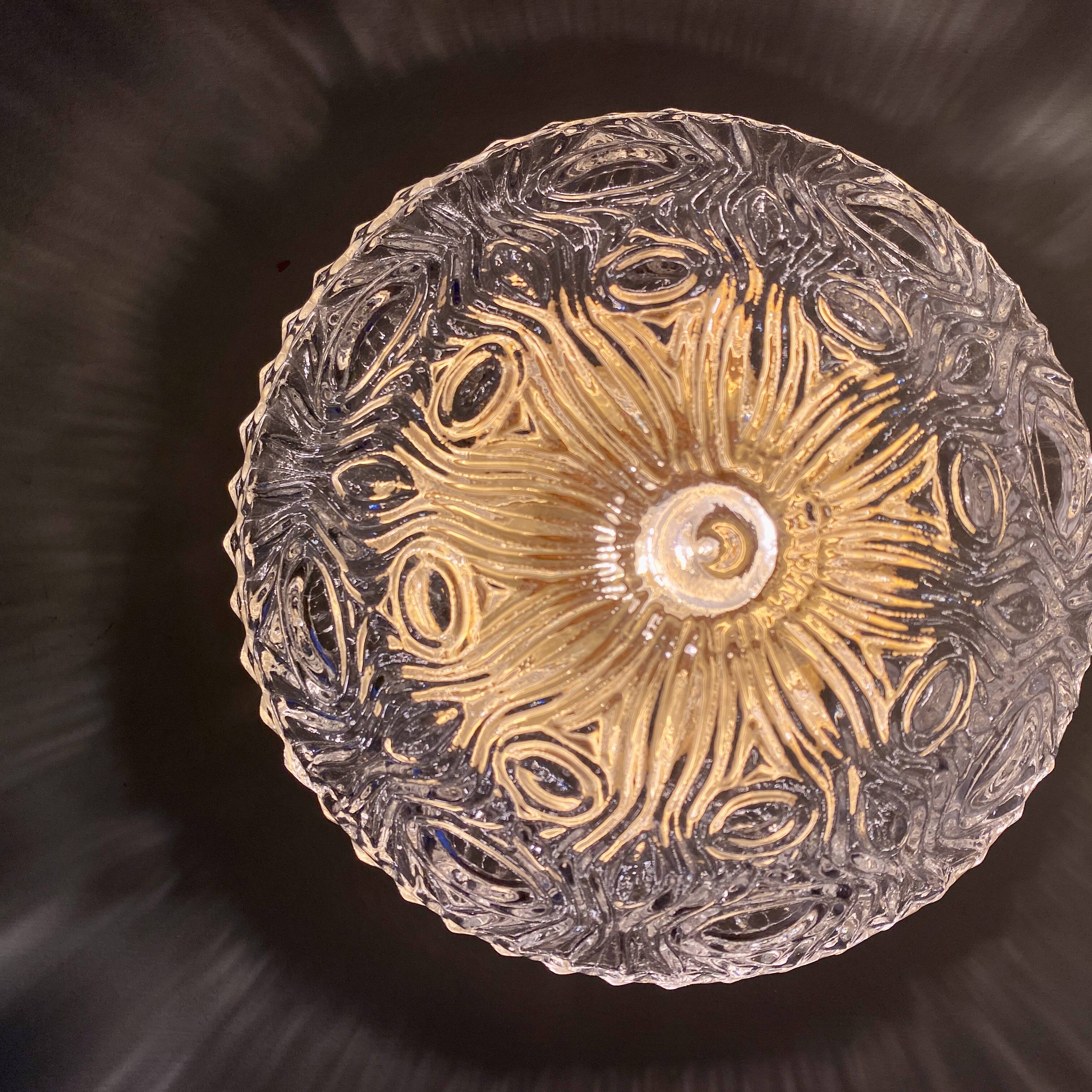 Vintage round glass wall or ceiling light globe