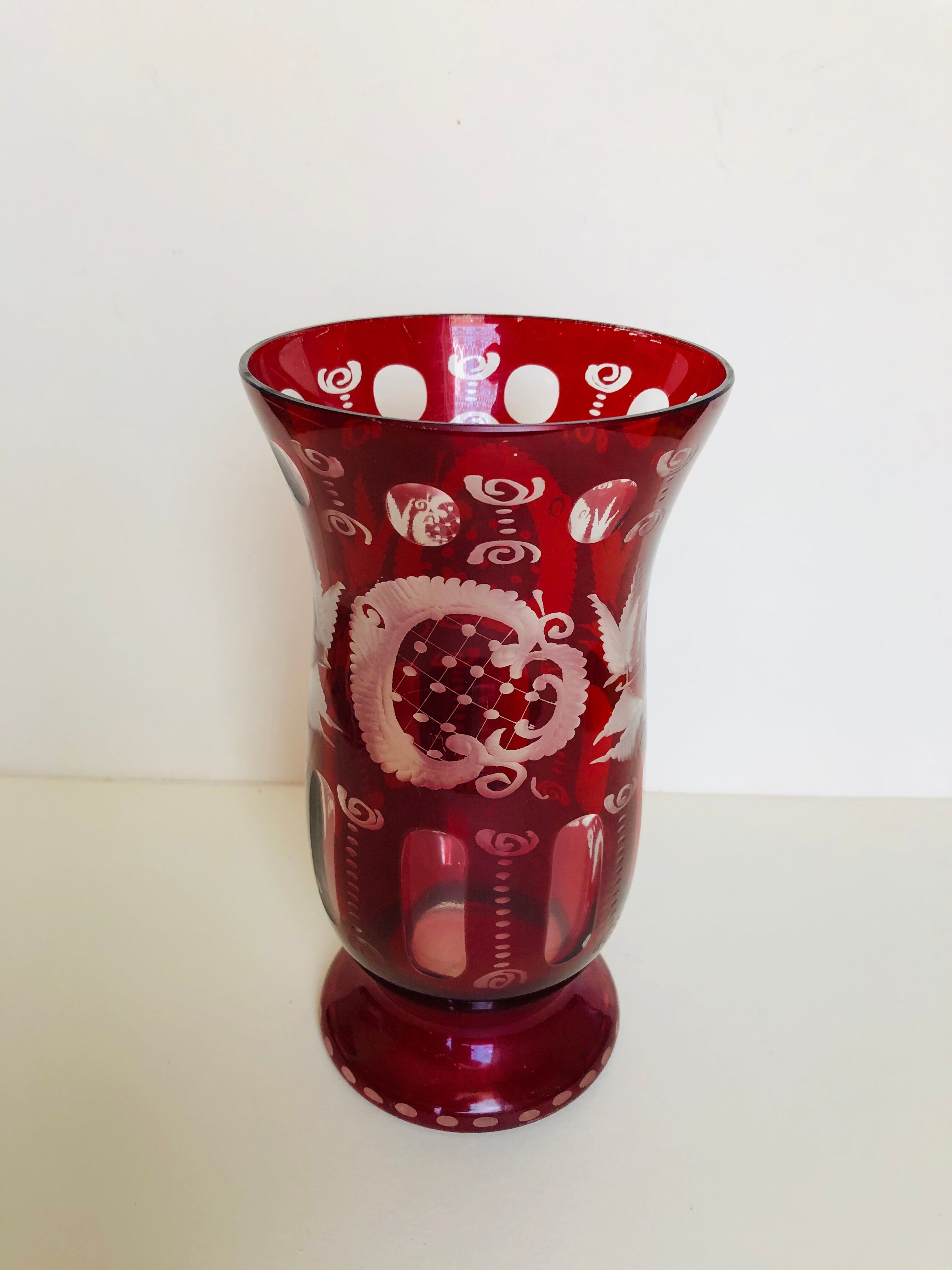 Vase en verre de Bohême