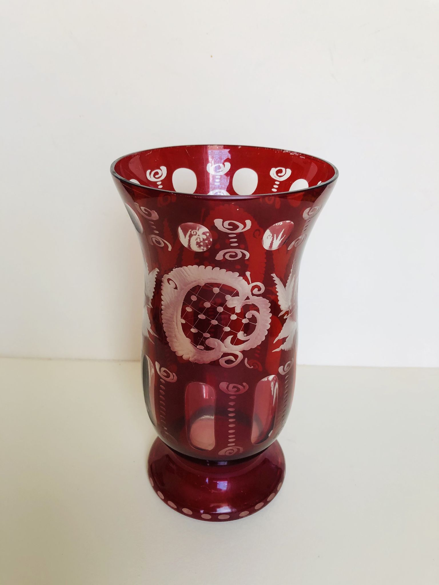 Vase en verre de Bohême