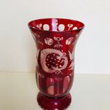 Bohemian glass vase
