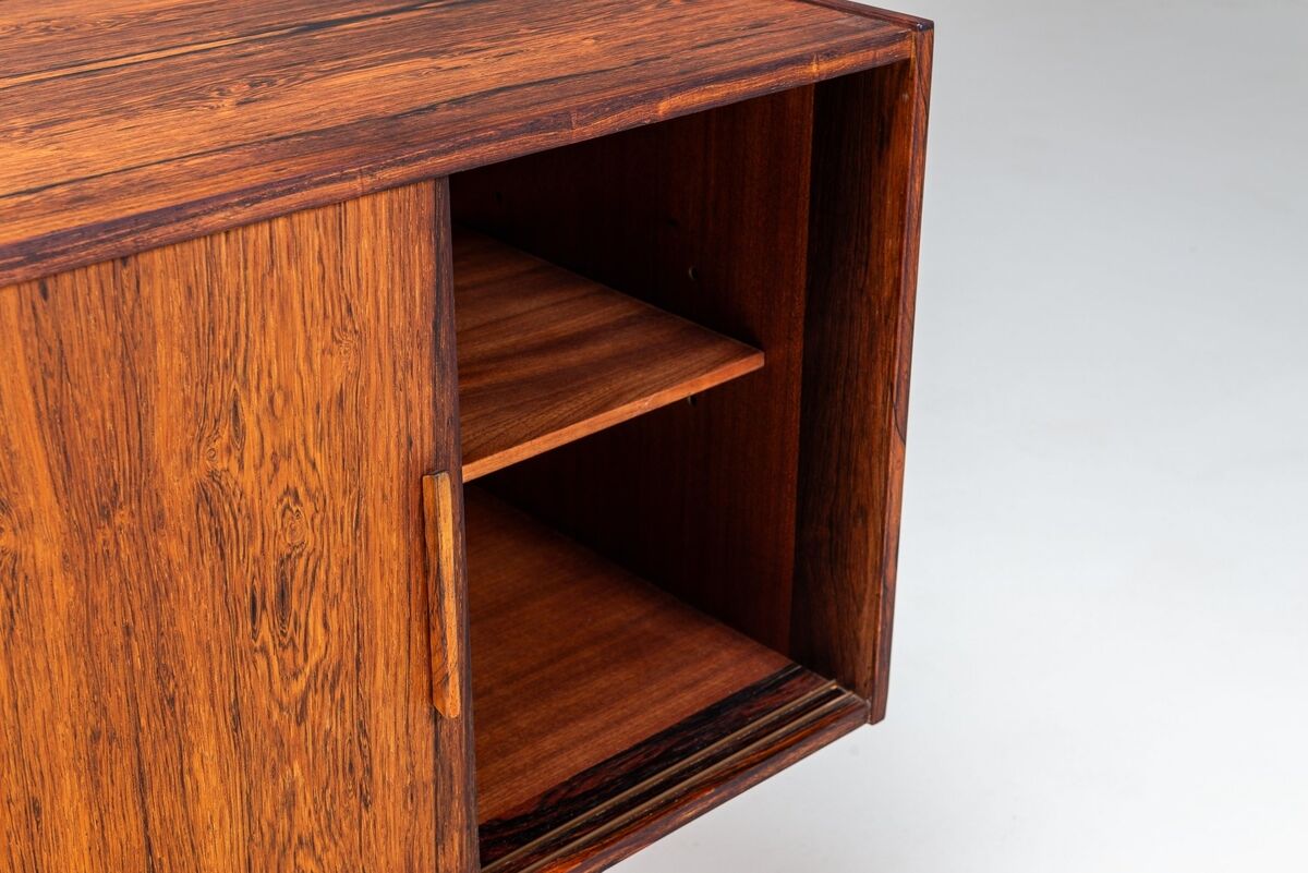 Scandinavian symmetric sideboard in rosewood Denmark 1960