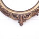 Mirror 19th wood and stuk golden oval 97x62cm