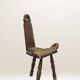 Chaise paysanne tripode en bois
