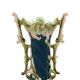Vase Art Nouveau bleu antique style rococo 38 cm