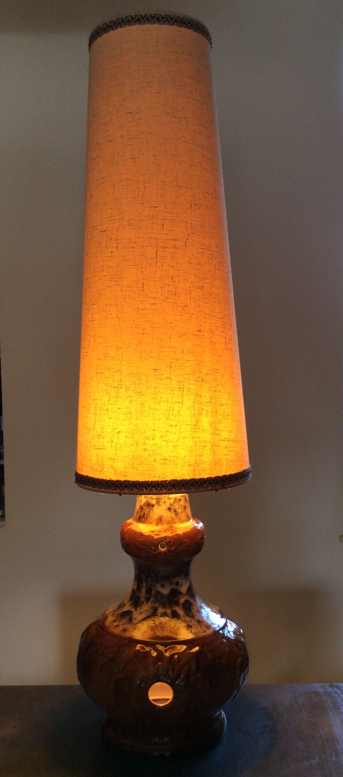 Lampadaire en céramique des années 70
