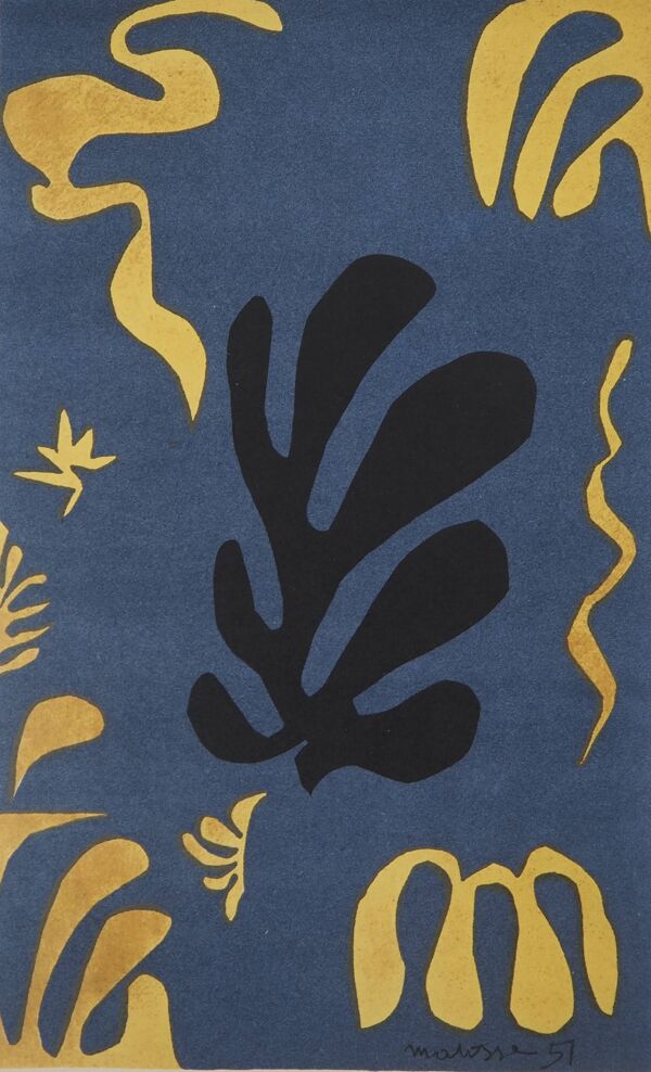 Henri matisse : découpage - lithographie signée
