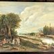 Peinture huile sur toile paysage style xviiie siecle italie