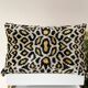 Ikat cushion in panther velvet
