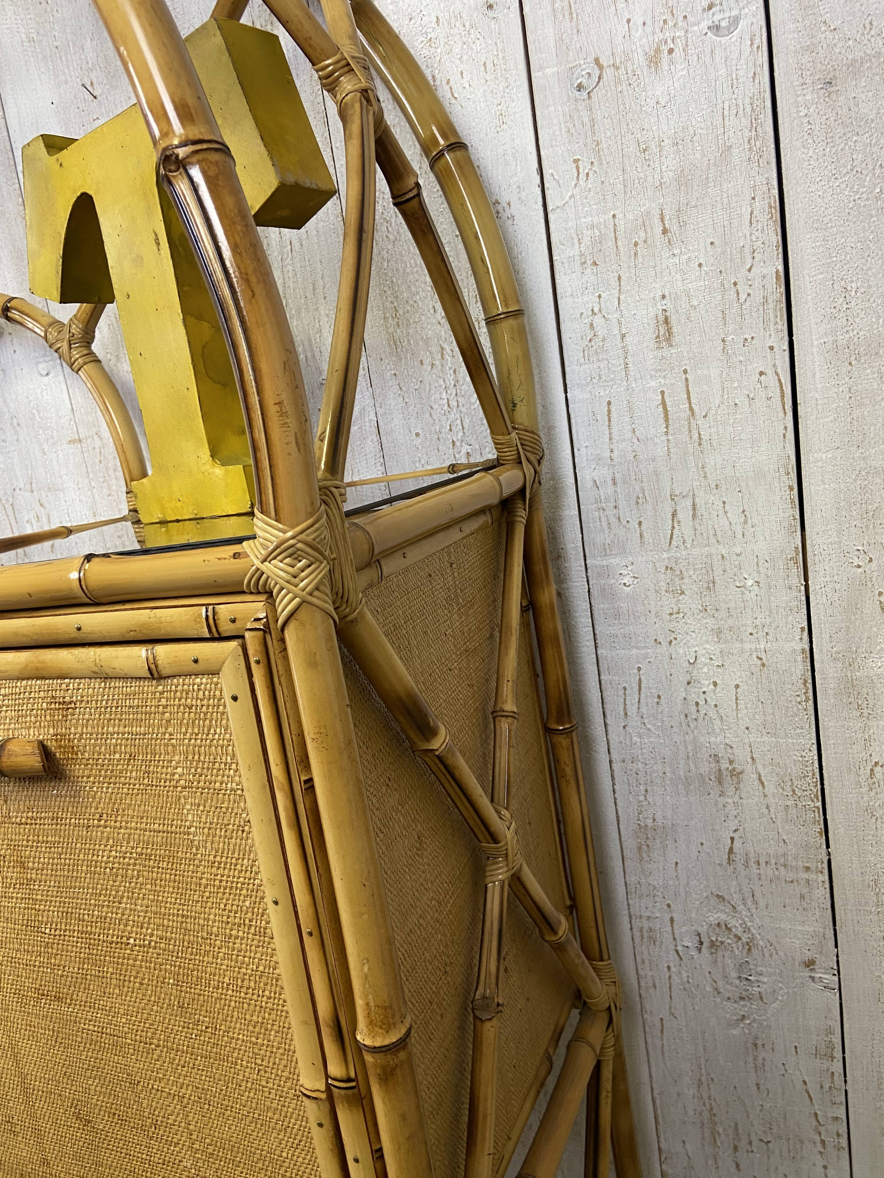 Vintage rattan shelf