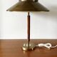 Rare Vintage Brass And Teak Table Lamp Borden's Boras Model 8445, 1940's
