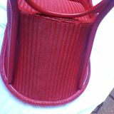 Vintage chair in red rattan