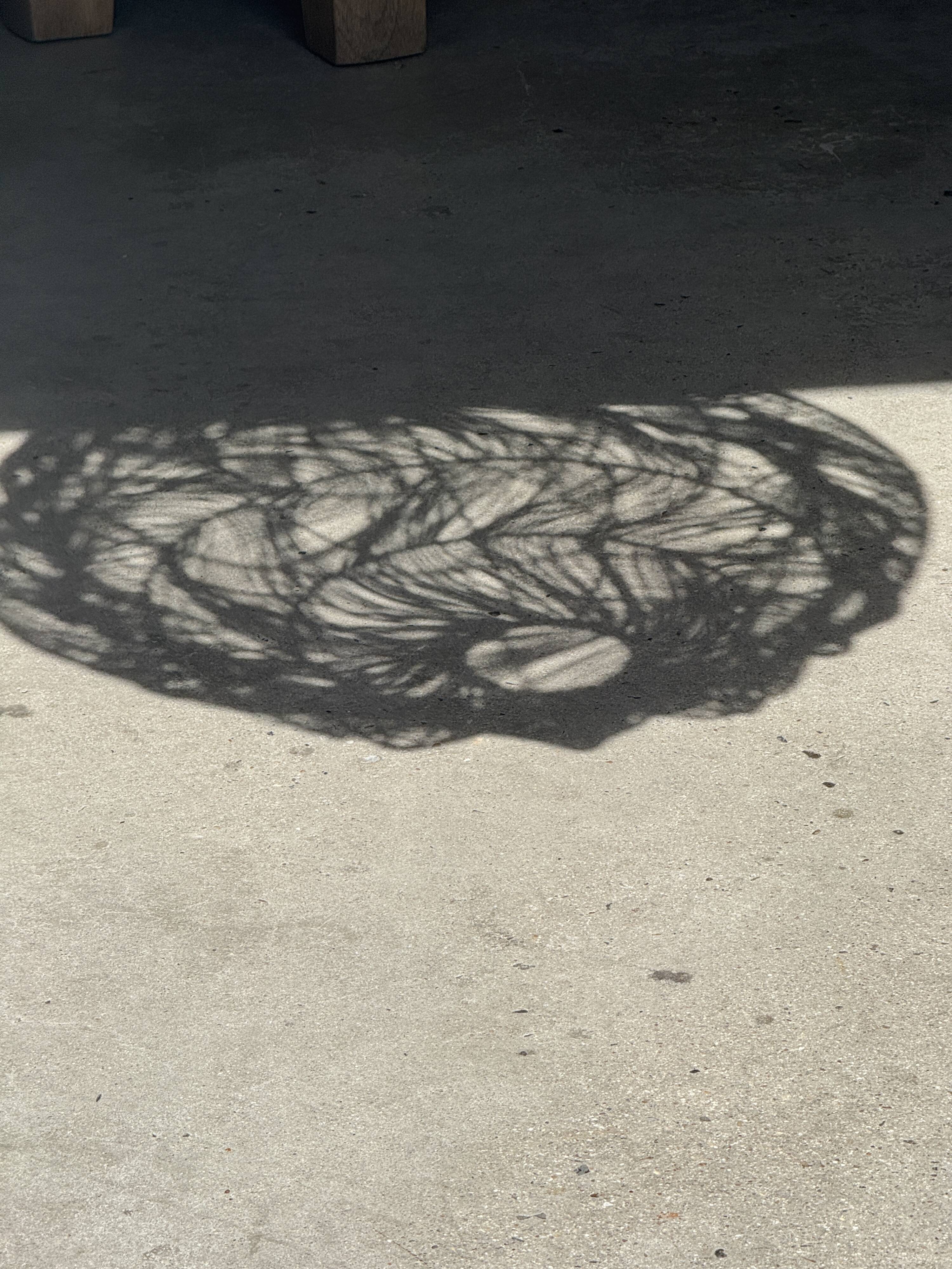 Suspension or rattan lampshade in an elongated spherical shape, layered H80 D