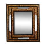 Napoleon III period glazing bead mirror in Louis XIII style - 70x50cm