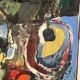 Original Swedish Oil on Canvas – “Abstract Composition” by Valter Gibson – Dated 1965 – Vintage & Framed