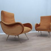 Mid century Lady style velvet armchairs 1960s