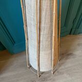 Tipi bamboo and rattan floor lamp