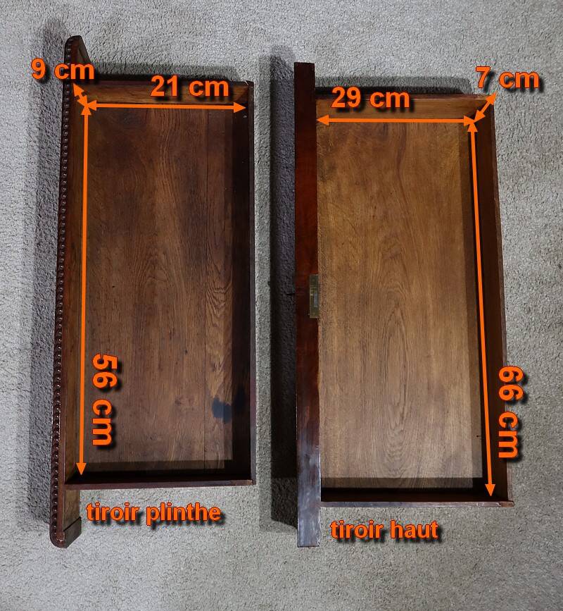 Small Secretary in Burl Mahogany Veneer, Restoration Period – Early 19th Century