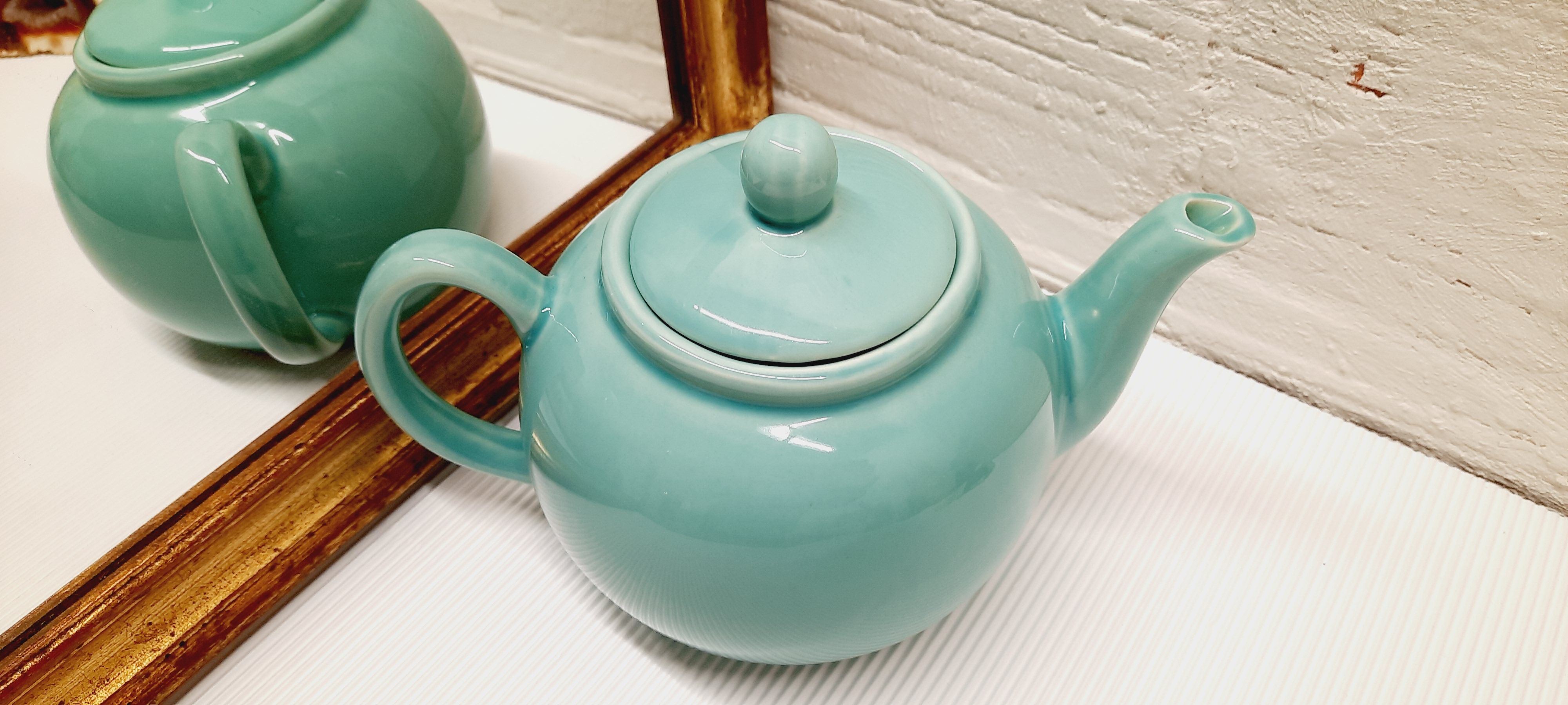 Celadon green teapot