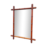 Grand miroir ancien bambou 1940